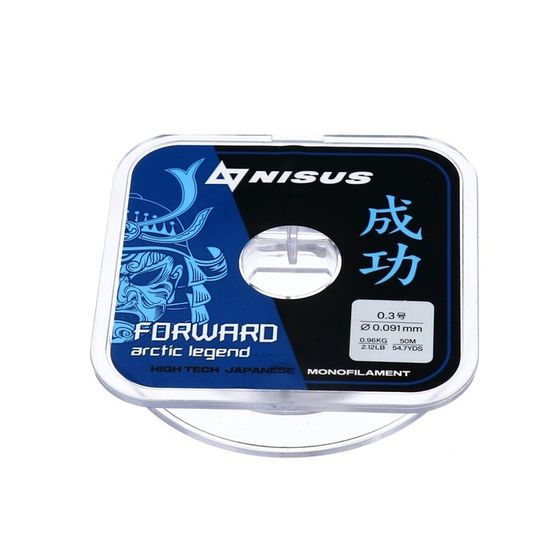 Леска Nisus FORWARD ARCTIC LEGEND, диаметр 0.091 мм, тест 0.96 кг, 50 м, Nylon Transparent