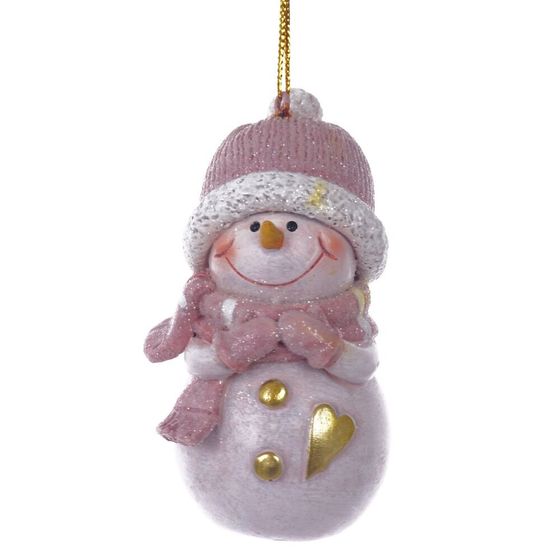 Фигурка декоративная подвесная &quot;Снеговик&quot;, L5 W5 H8,5 см, 2в.