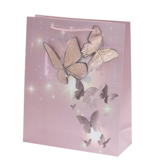 Пакет подарочный (бумага 210г/м2, блок микс 12шт), L26 W10 H32 см, 4в.