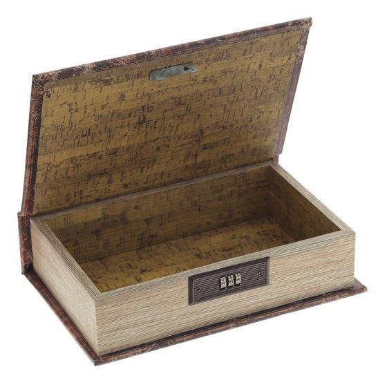 Шкатулка-книга с кодовым замком, L17,5 W7 H27 см