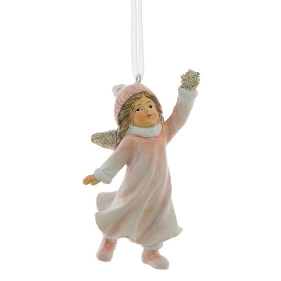 Украшение новогоднее &quot;Девочка&quot;, L5 W2 H7 см, 3в.