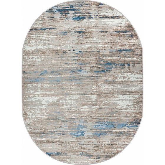 Ковёр овальный Sanat Viscon 36952A, размер 200x400 см, цвет blue / beige