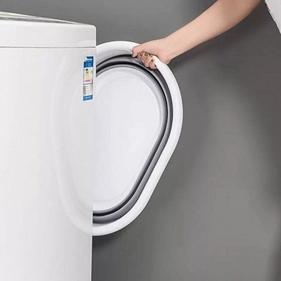 Корзина для белья MAGIC серая 25л 54.5x39x24см складная