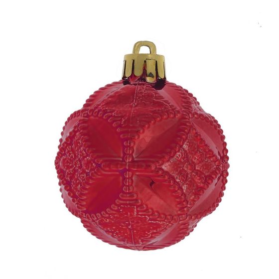 Набор из 6шт Украшение новогоднее Шар "Карнавал красок", D 6 см, L17,5 W6 H11,5 см