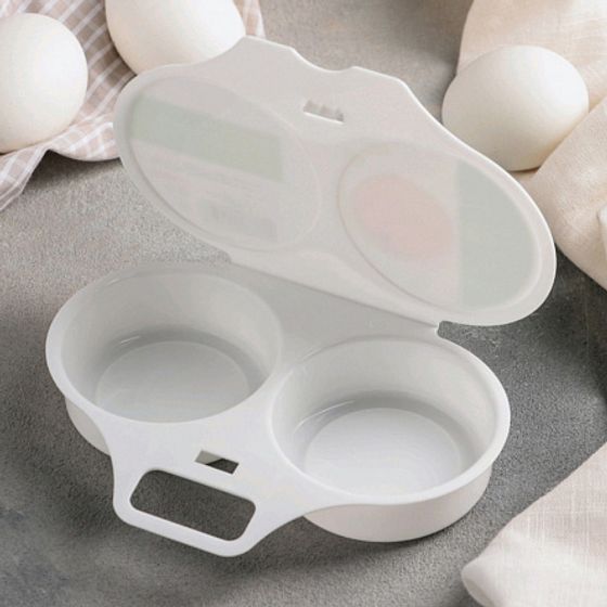 Контейнер для приготовления 2-х яиц в СВЧ ГЛАЗУНЬЯ