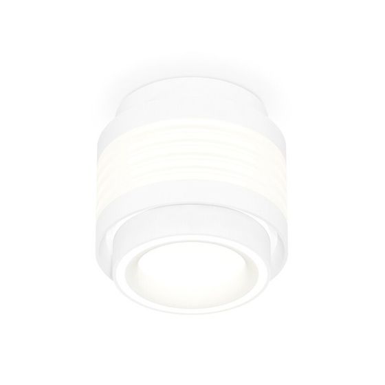 Светильник накладной с акрилом Ambrella light, XS8431002, GX53 LED 12 Вт, цвет белый песок, белый матовый