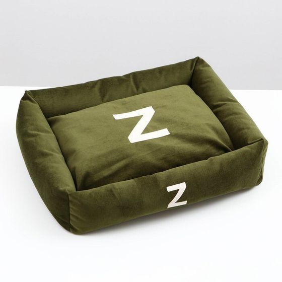 Лежанка &quot;Z&quot;,  53 х  44 х  11 см, зелёная, мебельная ткань