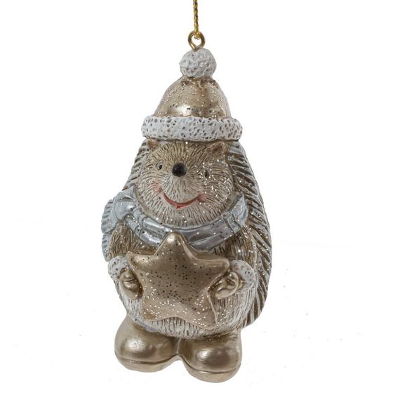 Фигурка декоративная подвесная &quot;Ежик&quot;, L4 W5 H9 см, 4в.