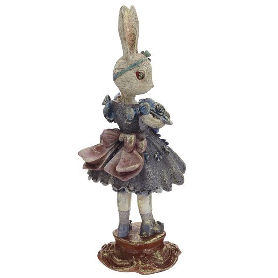 Фигурка декоративная "Зайка", L15,5 W14,5 H34,5 см