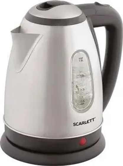 Чайник электрический Scarlett SC-EK21S88 1.8л 2200Вт черный/серебристый
