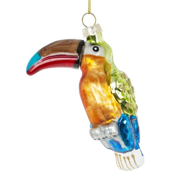 Украшение новогоднее "Птица Тукан", L7 W4 H12 см