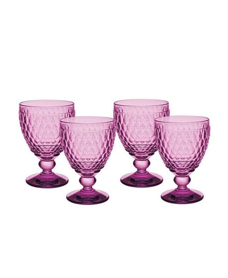 Boston Red Wine Glasses, Set of 4