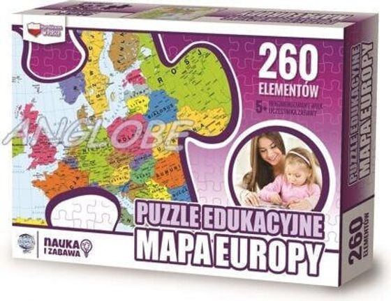 Zachem Puzzle Edukacyjne 260 elementów. Mapa Europy (ZACH0064)