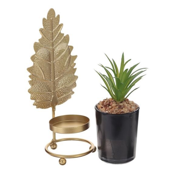 Цветочная композиция &quot;Суккулент&quot;, L8 W7 H20 см