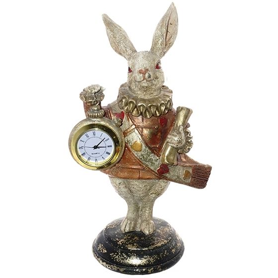Фигурка декоративная &quot;Кролик&quot; с часами (LR41x1), L12 W9 H21 см, 2в.