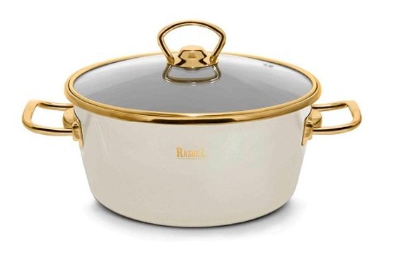 Кастрюля Rashel Grand R0920 2,6л стек.кр кремовый