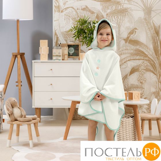 TOGAS KIDS ЦИРКУС бел Пончо с капюшоном 70х100, 1 пр., 100% микрокоттон, 350 г/м2