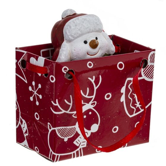 Фигурка декоративная &quot;Снеговик&quot; / &quot;Пингвин&quot;  (блок 24шт), L3,5 W3 H6,5 см, 6в.