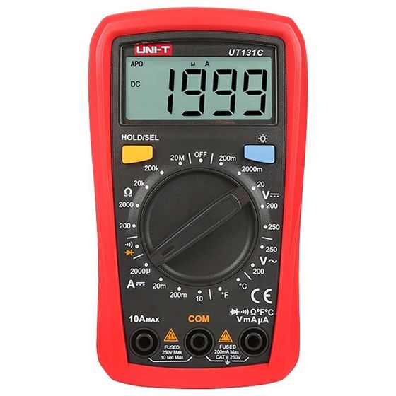 Мультиметр цифровой UNI-T UT131C 250В 10А 200МОм 1000℃