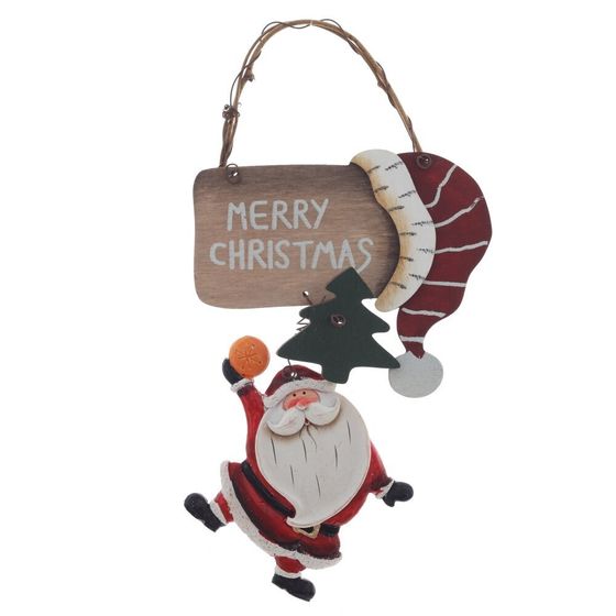 Изделие декоративное подвесное &quot;Дед Мороз&quot;, L12,5 W2,5 H21 см, 4в.