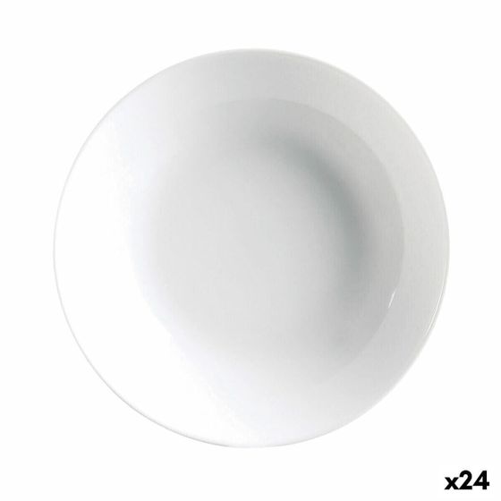 Темно-синий Luminarc Diwali 20 см, белое стекло (24 шт.)