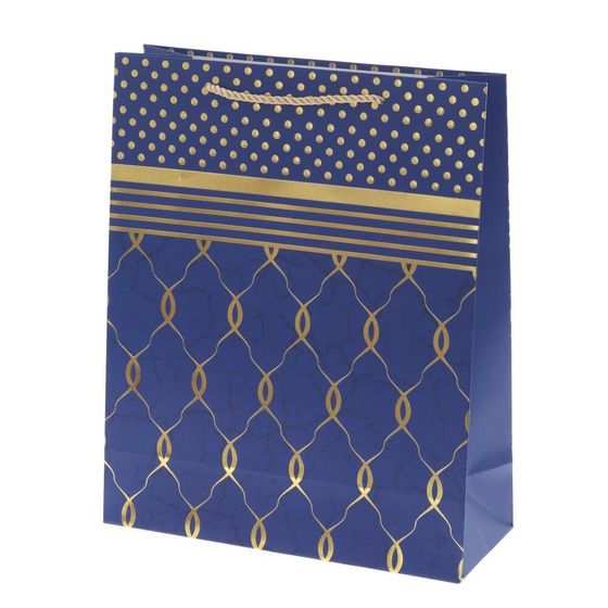 Пакет подарочный (бумага 210г/м2, блок микс 12шт), L26 W10 H32 см, 4в.