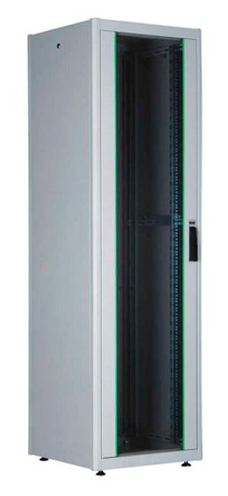 Шкаф серверный Lande DYNAmic Basic (LN-DB42U6060-LG-BAAA) напольный 42U 600x600мм пер.дв.стекл задн.дв.стал.лист направл.под закл.гайки 600кг серый 7