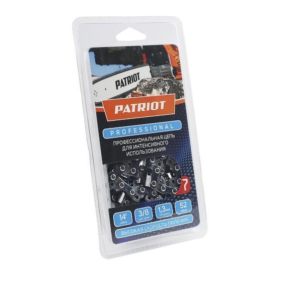 Цепь PATRIOT PROFESSIONAL 91LP-52E, 3/8&quot;, 1.3 мм, 52 звена, шина 35 см, чизель