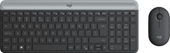 Клавиатура+мышь Logitech MK470 беспроводной черный/серый (920-009204)