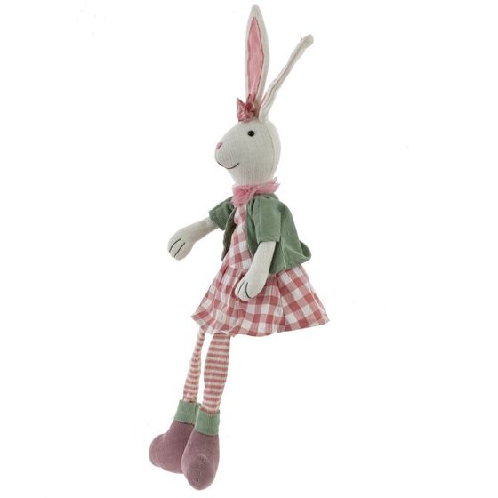 Игрушка набивная &quot;Заяц/Зайка&quot;, L13 W12 H62/28 см, 2в.