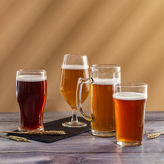 Набор стаканов ВРЕМЯ ДЕГУСТАЦИЙ КРАФТ БИР без декора 4шт