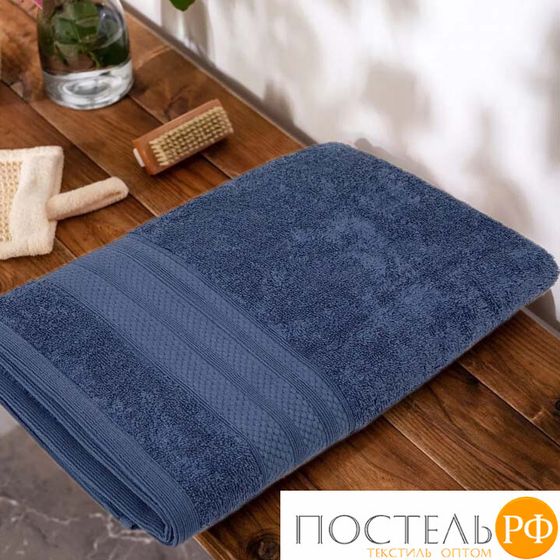 Полотенце Kарвен &quot;PETEK BORDUR DUZ &quot;Lux Cotton 70*140 1шт махра H 5160 lacivert