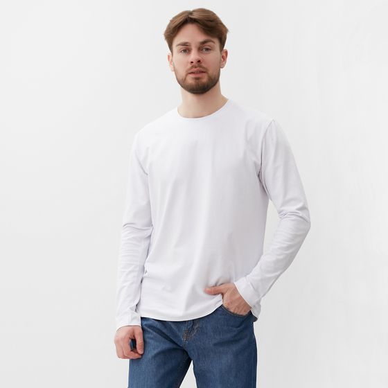 Лонгслив мужской MIST Men&#39;s casual размер 52, белый