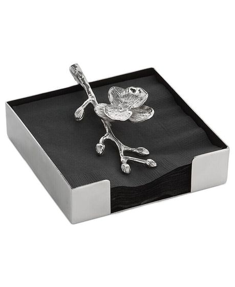 White Orchid Cocktail Napkin Holder