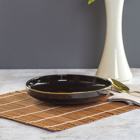 Тарелка суповая BLACK GOLD 19см