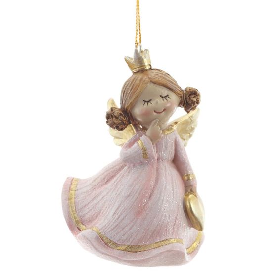 Фигурка декоративная подвесная "Ангел",   L5 W4,5 H7 см, 2в.