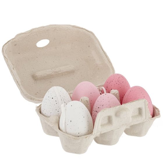 Набор из 6-ти изделий декоративных подвесных &quot;Яйцо&quot; (4*6), L15 W10 H7 см