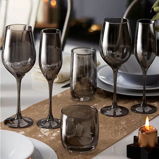 Бокал для вина СЕЛЕСТ 270мл СИЯЮЩИЙ ГРАФИТ 6шт