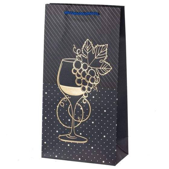 Пакет подарочный (бумага 210г/м2, блок микс 12шт), L18 W9 H35 см, 4в.