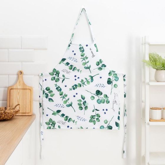 Фартук &quot;Доляна&quot; Eucalyptus 60х65 см, 100% хлопок, 164 г/м2