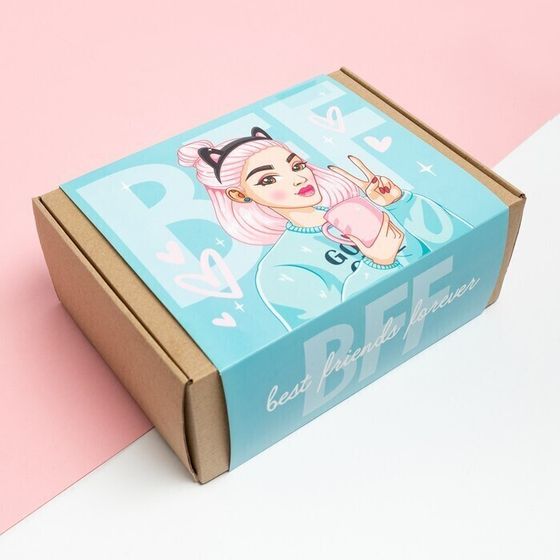 !09 Подарочный набор «Друзья навсегда», плед 85х100 см и аксессуары