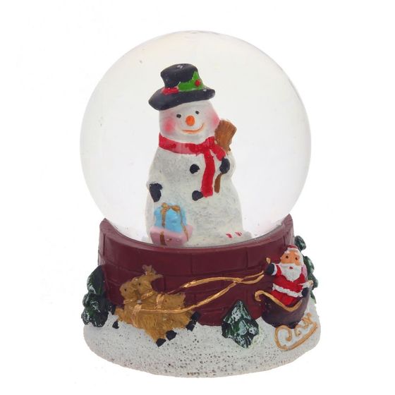 Фигурка декор в стекл шаре &quot;Дед Мороз/Снеговик/Олень/Санта&quot;, D4,5 см, L5 W5 H6 см, 4в.