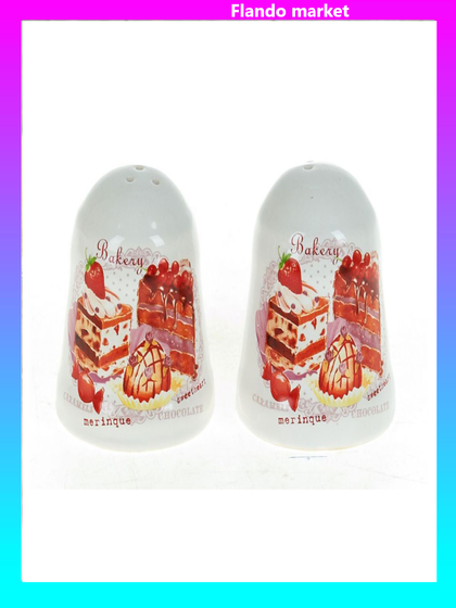 !09 Набор для специй 2 предмета "Бисквит" - соль, перец