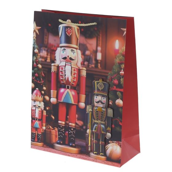 Пакет подарочный (бумага 210г/м2, блок 12шт), L30 W12 H40 см, 4в.