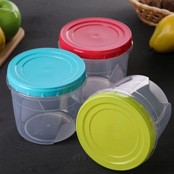 Банка для сыпучих продуктов 0.7л с закручивающейся крышкой