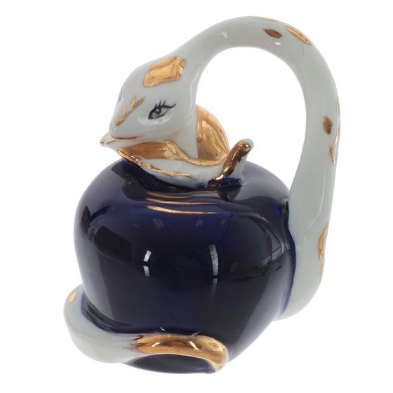Фигурка декоративная &quot;Змея на яблоке&quot;, L6,5 W6,5 H8 см