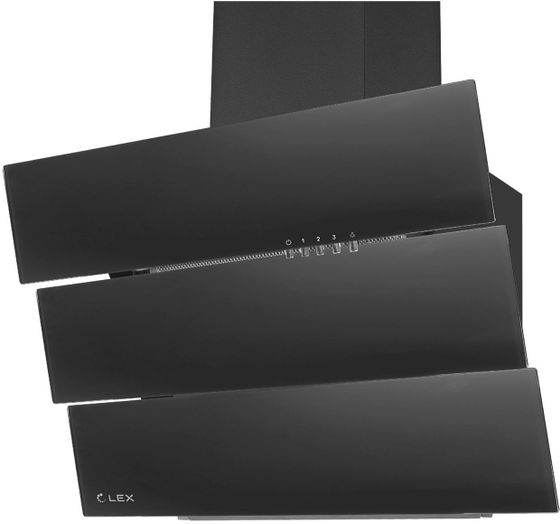 Вытяжка наклонная LEX Rio G 600 BLACK черный управление: кнопочное (1 мотор)