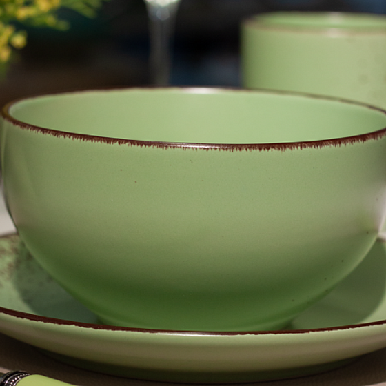 Тарелка обеденная OH!SPLASH зеленый 24см