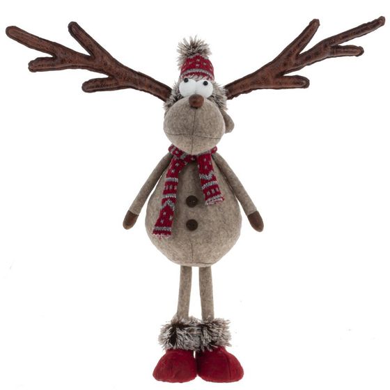 Игрушка набивная &quot;Олень&quot; (телескоп ноги), L22 W20 H88/35 см, 2в.