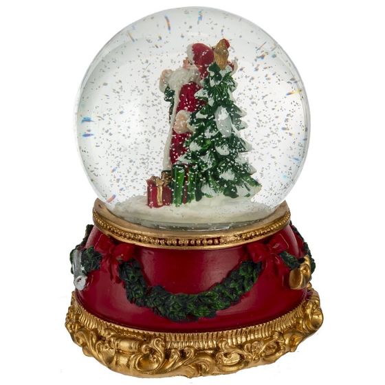 Фигурка декор в стекл шаре &quot;Дед Мороз&quot;, D 9.5 см, L9,5 W9,5 H14 см